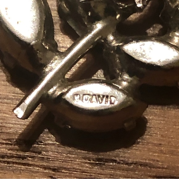 🌸VTG B. David Rhinestone Brooch and Earrings - Picture 10 of 11